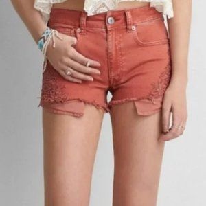 AMERICAN EAGLE Hi Rise Festival Lace Shorts Size 10